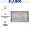 Мойка Blanco SUBLINE 700-U Level SILGRANIT отводная арматура InFino® жемчужный