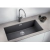 Мойка Blanco SUBLINE 800-U отводная арматура InFino® алюметаллик