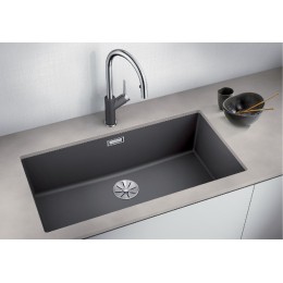 Мойка Blanco SUBLINE 800-U отводная арматура InFino® алюметаллик