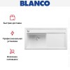 Мойка Blanco ZENAR XL 6 S чаша слева, доска стекло клапан-автомат InFino® белый