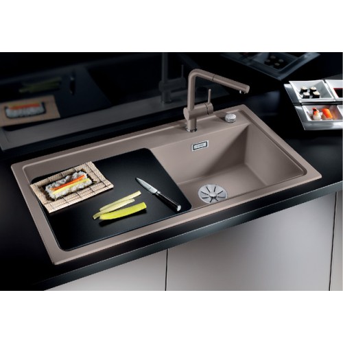 Мойка Blanco ZENAR XL 6 S чаша справа, доска стекло клапан-автомат InFino® антрацит