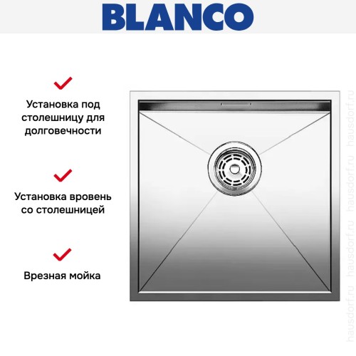 Мойка Blanco Zerox 400-IF/N нержавеющая сталь