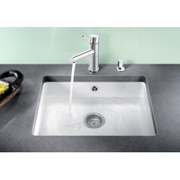 Мойка Blanco Subline 500-U глянцевый белый, клапан-автомат