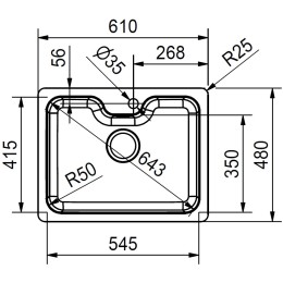 Мойка Franke BCX 110-55 TL сталь