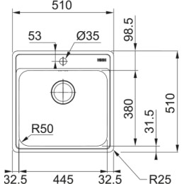 Мойка Franke BCX 210-51 TL сталь