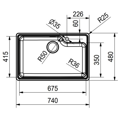Мойка Franke BCX 610-74 TL сталь