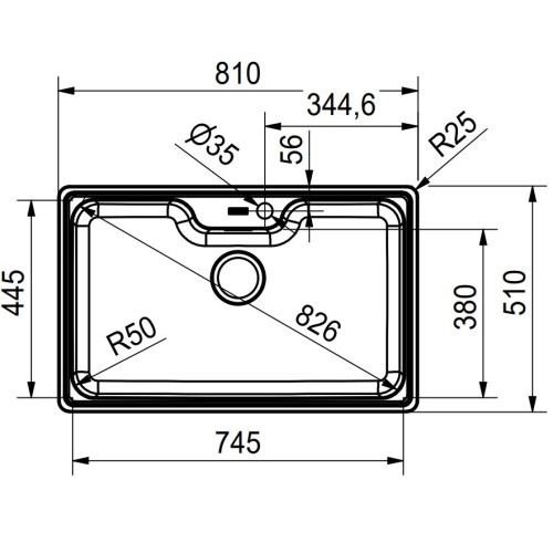 Мойка Franke BCX 610-81 TL сталь