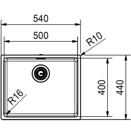 Мойка Franke FEX 110-50 сталь