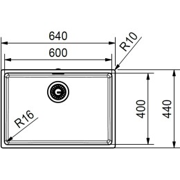 Мойка Franke FEX 110-60 сталь