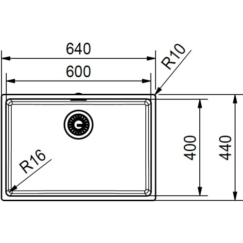 Мойка Franke FEX 110-60 сталь