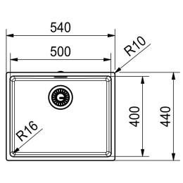 Мойка Franke FEX 210-50 сталь