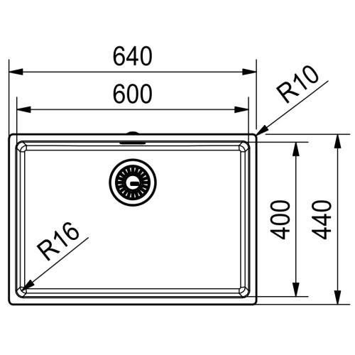 Мойка Franke FEX 210-60 сталь