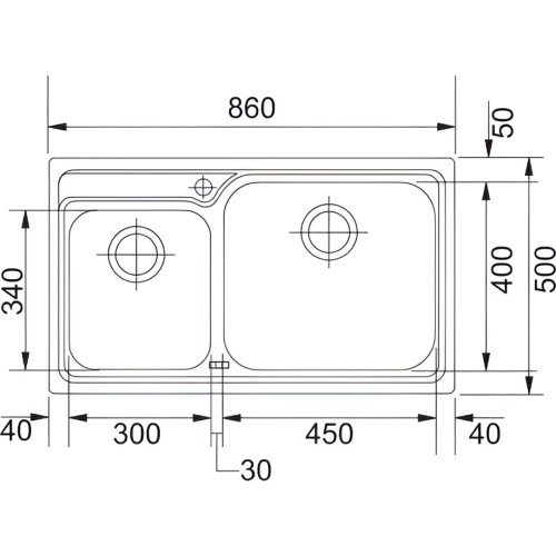 Мойка Franke GAX 620 нержавеющая сталь
