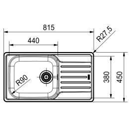 Мойка Franke LNX 611-82 сталь