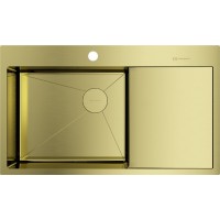 Мойка Omoikiri AKISAME 86 SIDE LG-L светлое золото крыло справа