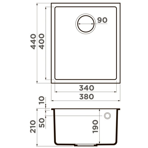 Мойка Omoikiri BOSEN 38-U BL