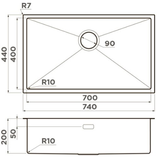 Мойка Omoikiri TAKI 74-U/IF-IN