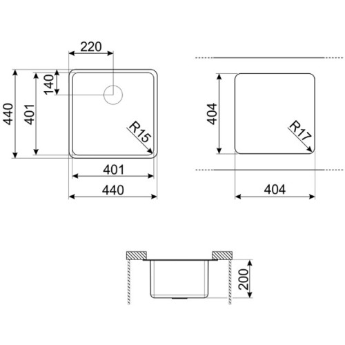 Мойка Smeg VSTR40DKX
