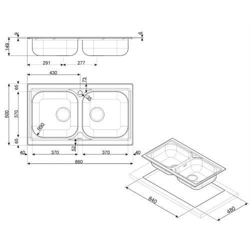 Мойка Smeg LYP862