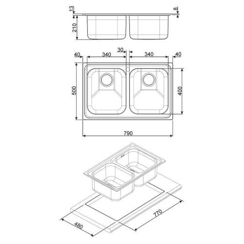 Мойка Smeg SP792-2