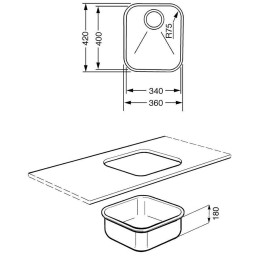 Мойка Smeg UM40