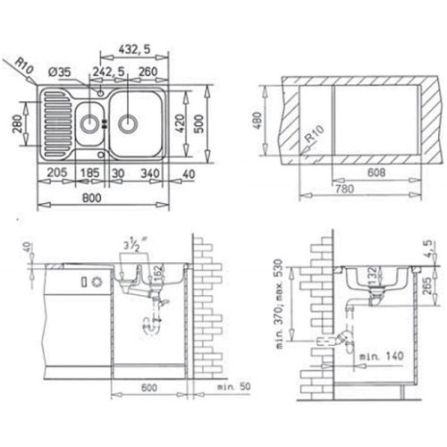 Мойка Teka Princess 1 1/2B 1/2D MCTXT