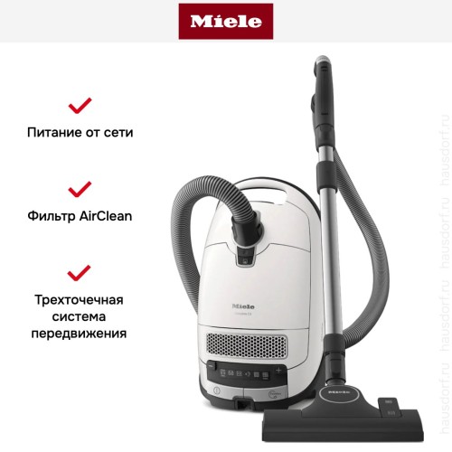 Пылесос Miele SGDA3 Complete C3 125 Edition белый лотос