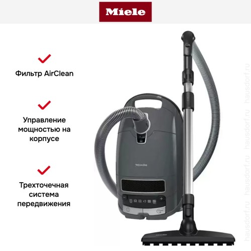 Пылесос Miele SGDF3 Complete C3 Active Parquet GRGR графит