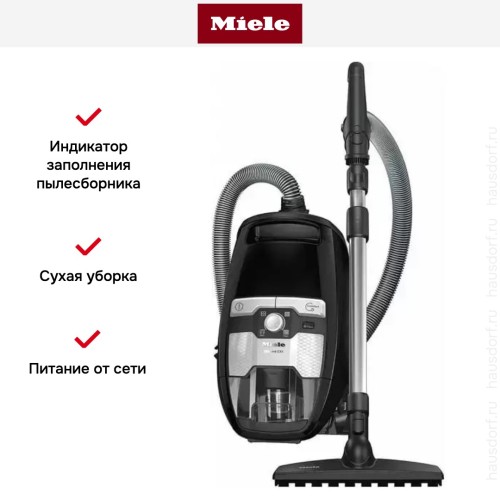 Пылесос Miele SKCF5 Blizzard CX1 Parquet Flex PoweLine obsidian black