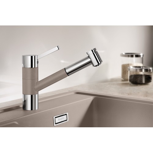 Смеситель Blanco Tivo-S chrome/Silgranit жасмин