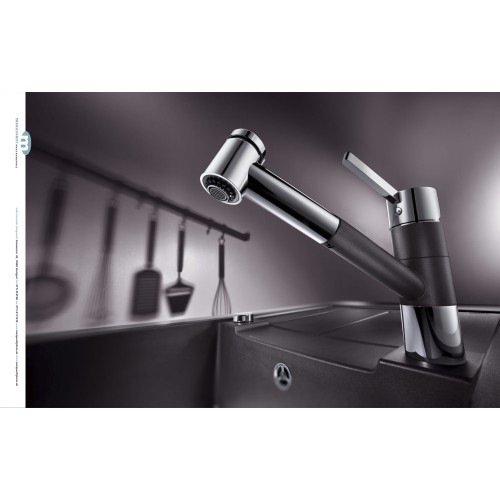 Смеситель Blanco Tivo-S chrome/Silgranit кофе