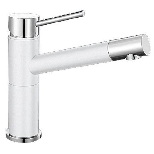 Смеситель Blanco Alta compact chrome/Silgranit белый