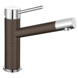 Смеситель Blanco Alta compact chrome/Silgranit темная скала