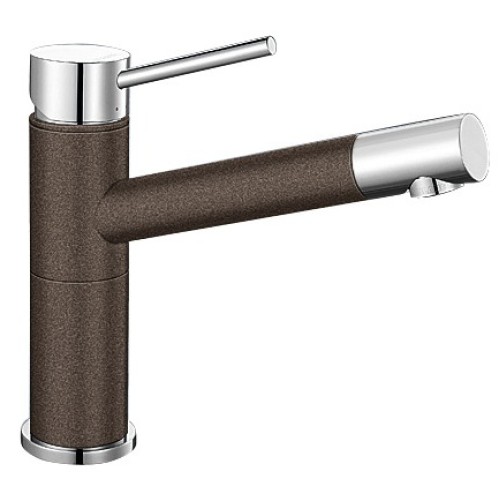 Смеситель Blanco Alta compact chrome/Silgranit жемчужный