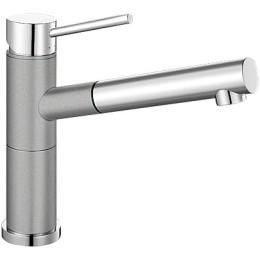 Смеситель Blanco Alta-S compact chrome/Silgranit алюметаллик