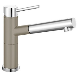 Смеситель Blanco Alta-S compact chrome/Silgranit серый беж