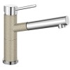 Смеситель Blanco Alta-S compact chrome/Silgranit песочный