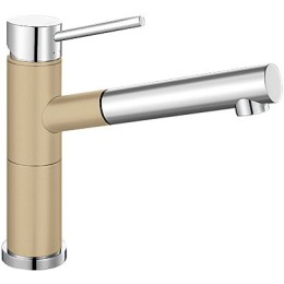 Смеситель Blanco Alta-S compact chrome/Silgranit серый беж