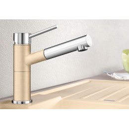 Смеситель Blanco Alta-S compact chrome/Silgranit темная скала