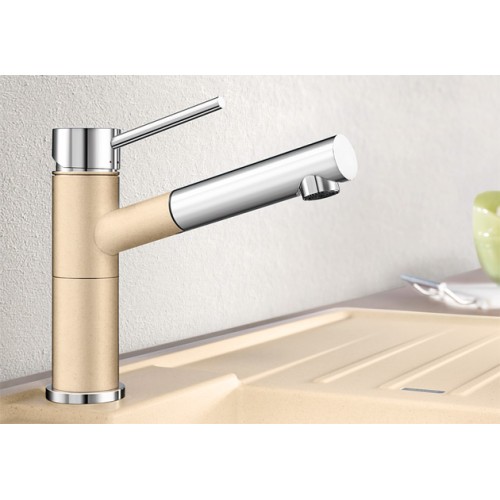 Смеситель Blanco Alta-S compact chrome/Silgranit антрацит