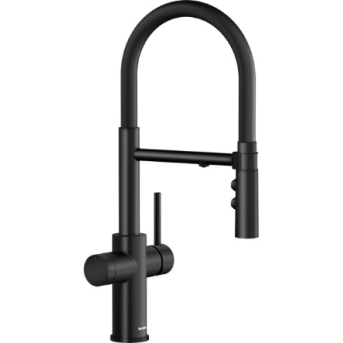 Смеситель 3-в-1 Blanco CATRIS-S Flexo Filter 526707 матовый черный