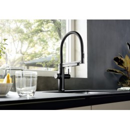 Смеситель 3-в-1 Blanco EVOL-S Pro Filter 526636 матовый черный
