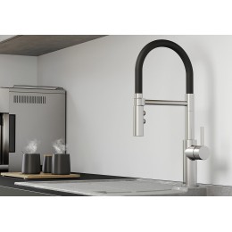 Смеситель Blanco CATRIS-S Flexo черная сталь