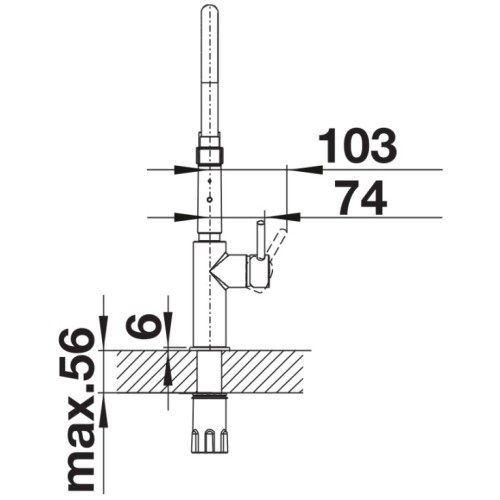 Смеситель Blanco CATRIS-S Flexo черная сталь