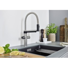 Смеситель 3-в-1 Blanco EVOL-S Pro Filter 526311 нержавеющая сталь