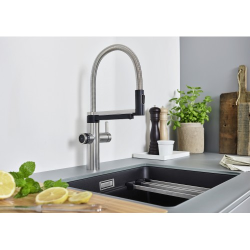 Смеситель 3-в-1 Blanco EVOL-S Pro Filter 526311 нержавеющая сталь