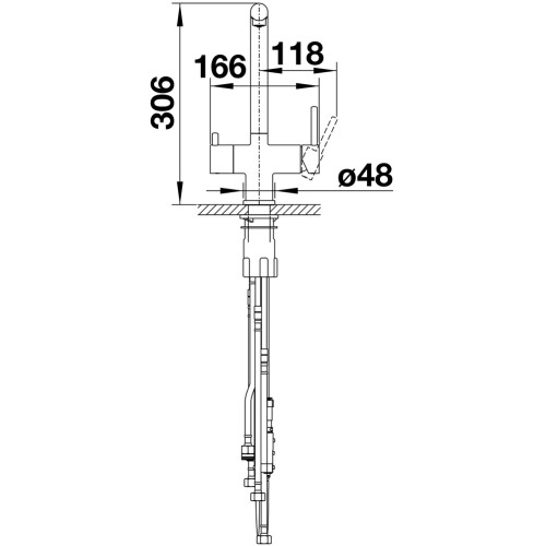Смеситель Blanco FONTAS-S II 525199 нержавеющая сталь
