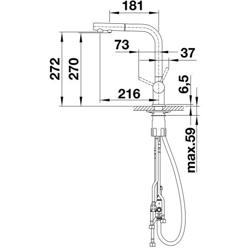 Смеситель Blanco FONTAS-S II 527715 платина сатин