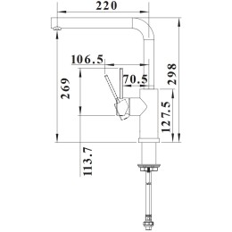 Смеситель Blanco Lanora-F 526179 нержавеющая сталь