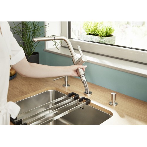 Смеситель Blanco LANORA-S-F 526180 нержавеющая сталь